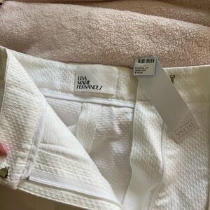 Lisa Marie Fernandez Ivory Textured Trousers